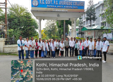R.G. Govt. Ayurvedic college, Paprola (H.P.) Visit:- 